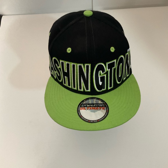 Washington DC Hat Cap Snap Back City Hunter Ultimate Headwear Black Green NWTs - Picture 5 of 15